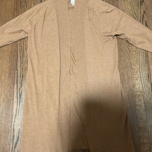 a new day Cozy Open-Front Cardigan in Camel Brown